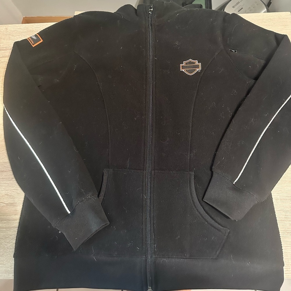 Harley Davidson‎ fleece zip up jacket. Size large.